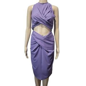 Susana Monaco x Revolve  Wrap Front Top and Bottom Dress Plum Size M NWT